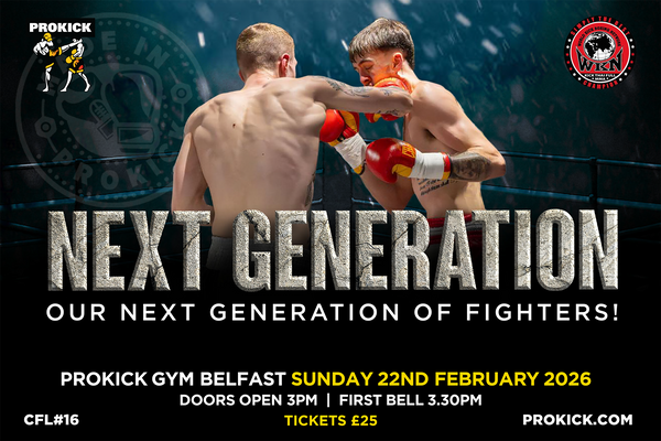Experience an unforgettable Sunday afternoon of combat sports, featuring more then 10 thrilling K1 kickboxing fights with all your cherished ProKick stars. Doors open at 3:00 PM, with the show commencing at 3:30 PM at the ProKick Gym, located at 2-6 Laburnum Street, BT5 5BD Belfast.